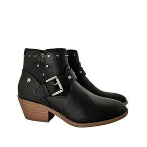 Sugar Black Side Zip Ankle Booties size 7